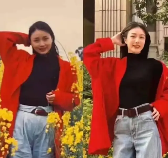 女儿晒出“母女同款照”，网友傻傻分不清：哪个是女儿，哪个是妈