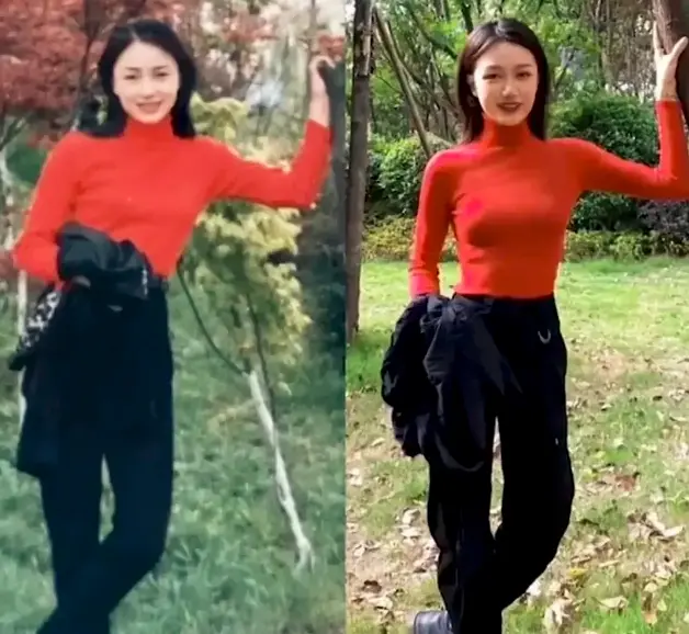 女儿晒出“母女同款照”，网友傻傻分不清：哪个是女儿，哪个是妈
